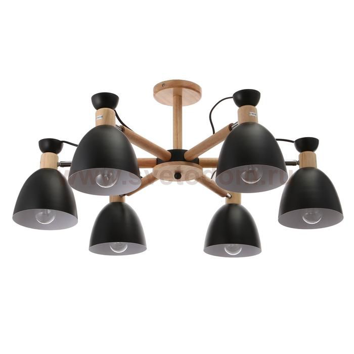 Люстра 1062/6BK E27 60Вт черный 85х85х50 см