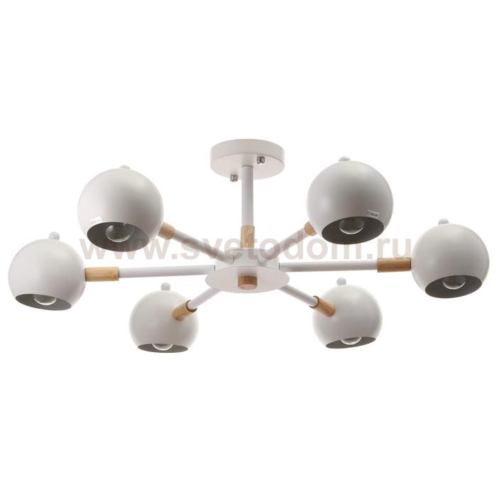 Люстра 1063/6WT E27 60Вт белый 75х75х50 см