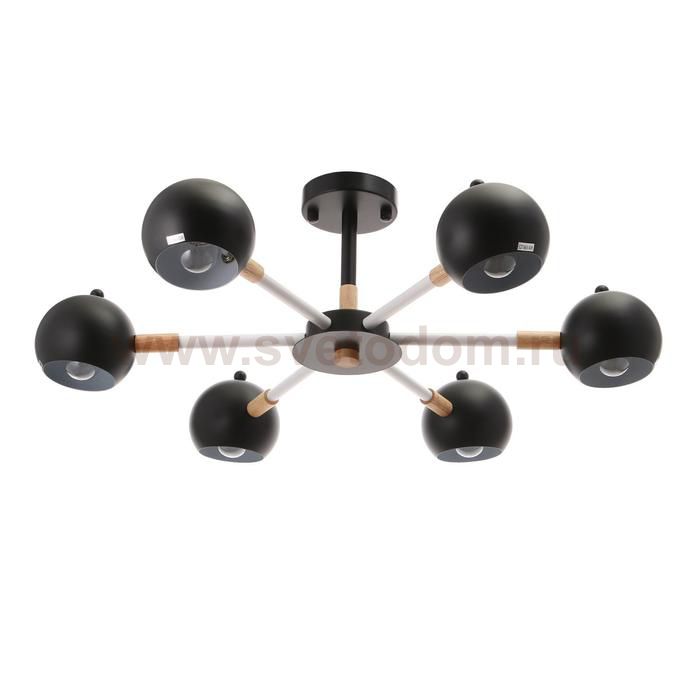 Люстра 1063/6BK E27 60Вт черный 75х75х50 см