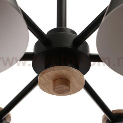 Люстра 1064/6BK E27 60Вт черный 75х75х50 см