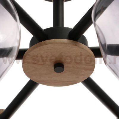 Люстра 1071/6BK E27 60Вт черный 82х82х50 см