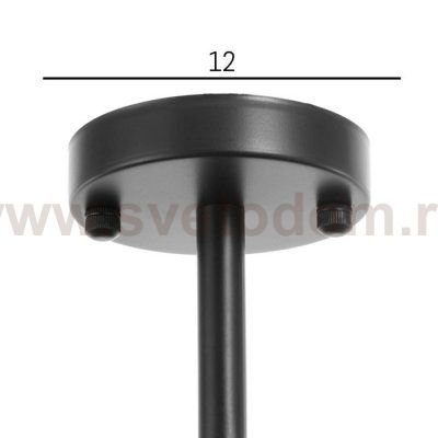 Люстра 1072/6BK E27 60Вт черный 72х72х50 см