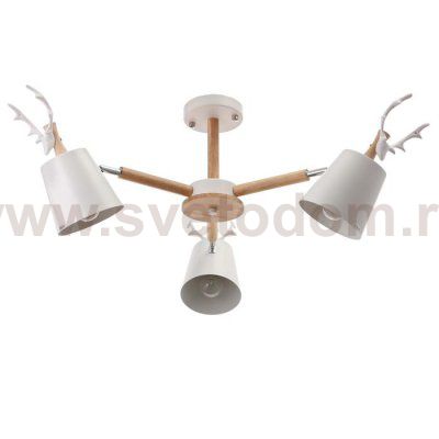 Люстра 1073/3WT E27 60Вт белый 72х72х50 см