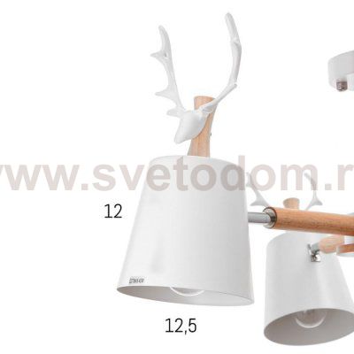 Люстра 1073/3WT E27 60Вт белый 72х72х50 см