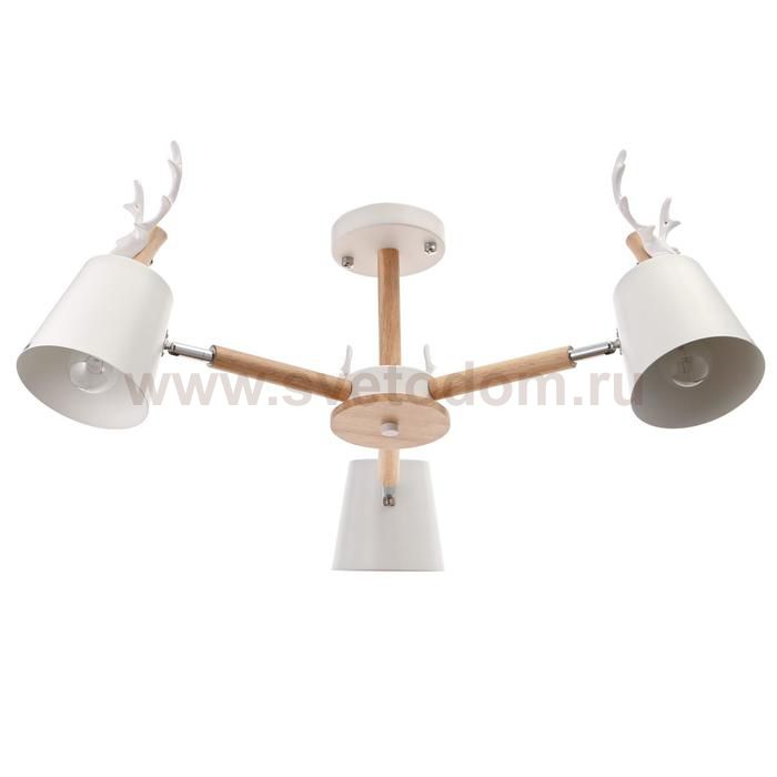 Люстра 1073/3WT E27 60Вт белый 72х72х50 см