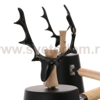 Люстра 1073/3BK E27 60Вт черный 72х72х50 см