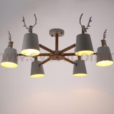 Люстра 1073/6WT E27 60Вт белый 85х85х50 см