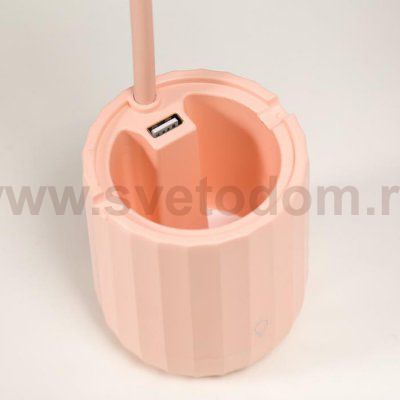 Лампа настольная c АКБ 16216/1PK LED 4Вт 3000/6000К USB розовый 8х8х44,5 см