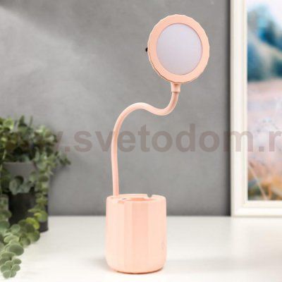Лампа настольная c АКБ 16216/1PK LED 4Вт 3000/6000К USB розовый 8х8х44,5 см
