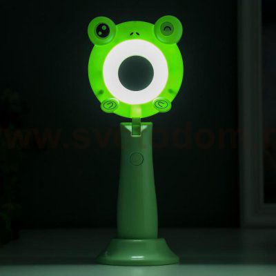 Лампа настольная c АКБ 16220/1 16хLED 4Вт 3000/6000К USB зеленый 7,8х9,5х24 см