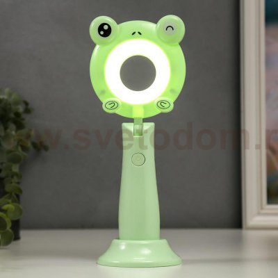 Лампа настольная c АКБ 16220/1 16хLED 4Вт 3000/6000К USB зеленый 7,8х9,5х24 см