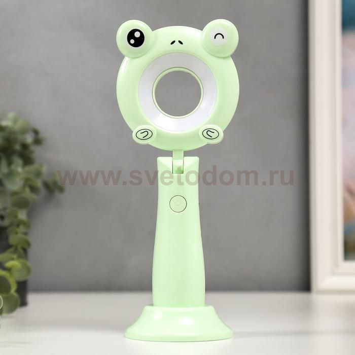 Лампа настольная c АКБ 16220/1 16хLED 4Вт 3000/6000К USB зеленый 7,8х9,5х24 см
