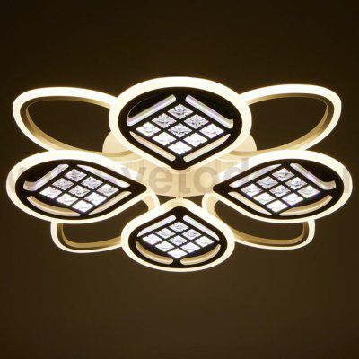 Люстра с ПДУ 1150/8 LED 256Вт 3000-6000К диммер белый 73х73х10 см