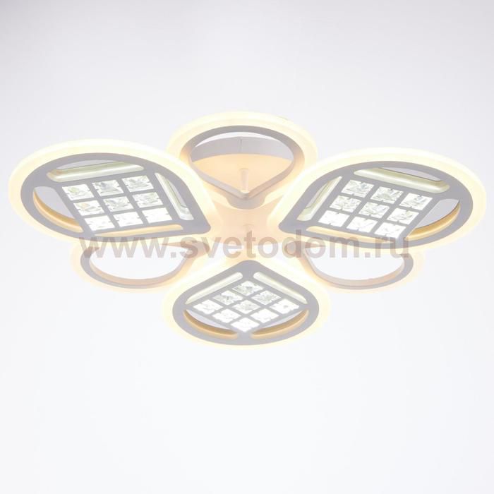 Люстра с ПДУ 1152/6 LED 178Вт 3000-6000К диммер белый 65х65х8 см