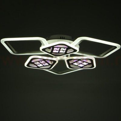 Люстра с ПДУ 1156/6WT LED 144Вт 3000-6000К диммер белый 78х78х10 см