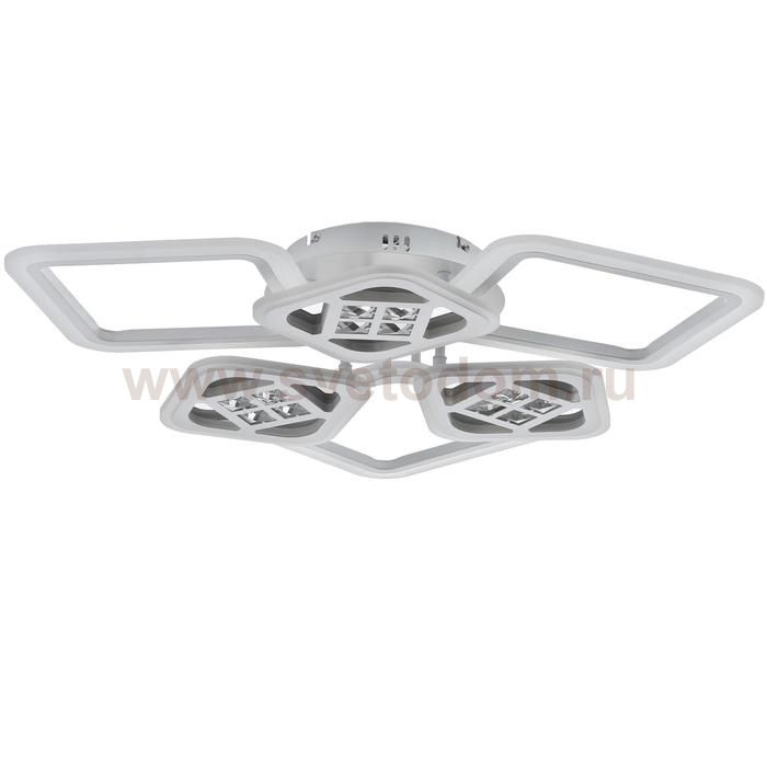 Люстра с ПДУ 1156/6WT LED 144Вт 3000-6000К диммер белый 78х78х10 см