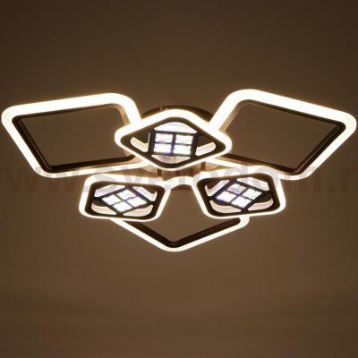 Люстра с ПДУ 1156/6CF LED 144Вт 3000-6000К диммер кофе 78х78х10 см