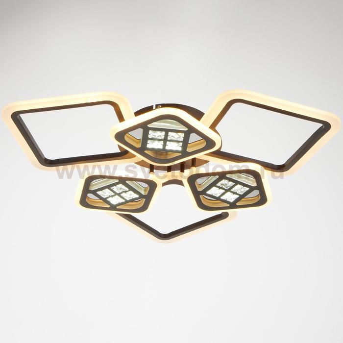 Люстра с ПДУ 1156/6CF LED 144Вт 3000-6000К диммер кофе 78х78х10 см