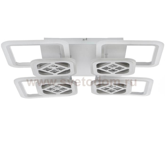 Люстра с ПДУ 1156/8 LED 192Вт 3000-6000К диммер белый 78х78х10 см