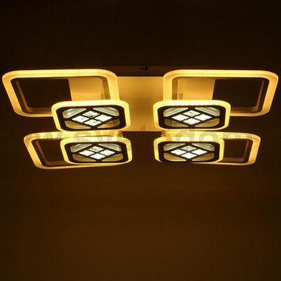 Люстра с ПДУ 1156/8 LED 192Вт 3000-6000К диммер белый 78х78х10 см