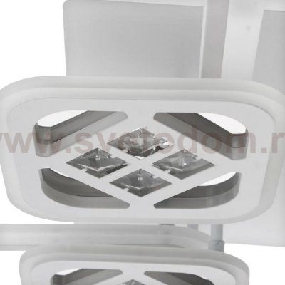 Люстра с ПДУ 1156/8 LED 192Вт 3000-6000К диммер белый 78х78х10 см