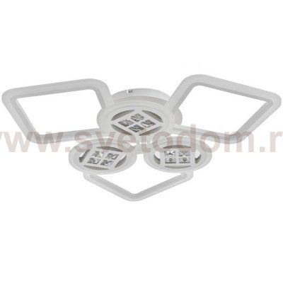 Люстра с ПДУ 1157/6WT LED 144Вт 3000-6000К диммер белый 73х73х10 см