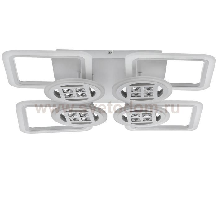 Люстра с ПДУ 1157/8 LED 192Вт 3000-6000К диммер белый 83х83х10 см