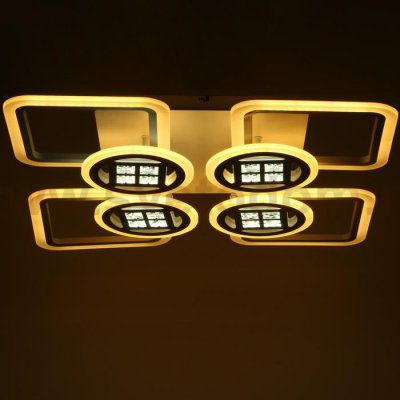 Люстра с ПДУ 1157/8 LED 192Вт 3000-6000К диммер белый 83х83х10 см