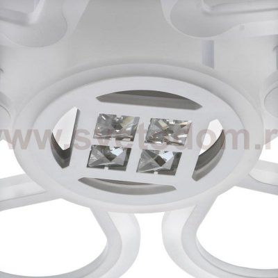 Люстра с ПДУ 1159/7WT LED 84Вт 3000-6000К диммер белый 55х55х9 см