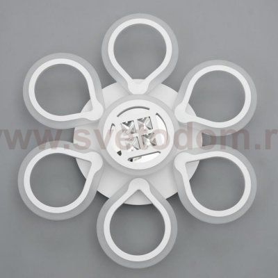 Люстра с ПДУ 1159/7WT LED 84Вт 3000-6000К диммер белый 55х55х9 см