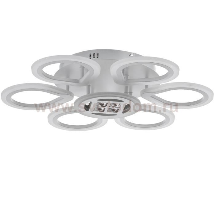 Люстра с ПДУ 1159/7WT LED 84Вт 3000-6000К диммер белый 55х55х9 см