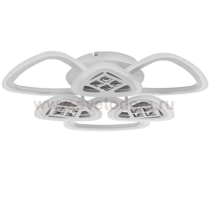 Люстра с ПДУ 1160/6WT LED 126Вт 3000-6000К диммер белый 64х64х10 см