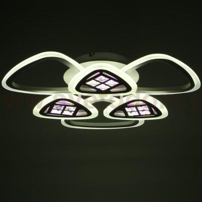 Люстра с ПДУ 1160/6WT LED 126Вт 3000-6000К диммер белый 64х64х10 см