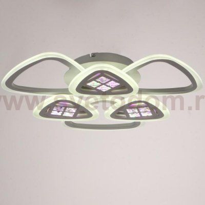 Люстра с ПДУ 1160/6WT LED 126Вт 3000-6000К диммер белый 64х64х10 см