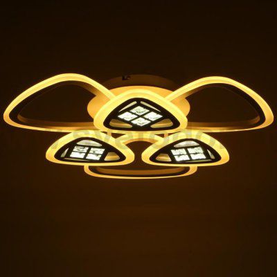 Люстра с ПДУ 1160/6WT LED 126Вт 3000-6000К диммер белый 64х64х10 см