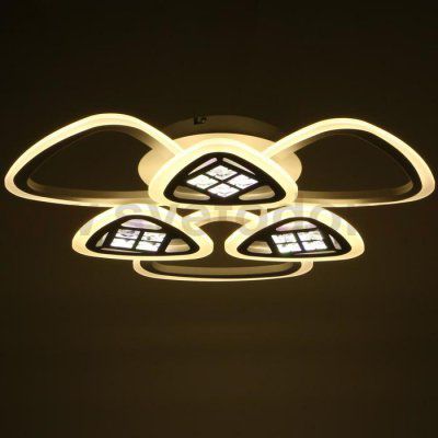 Люстра с ПДУ 1160/6WT LED 126Вт 3000-6000К диммер белый 64х64х10 см