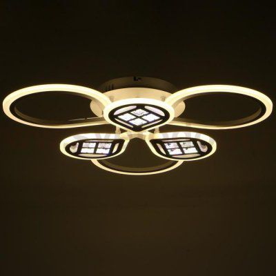 Люстра с ПДУ 1161/6WT LED 114Вт 3000-6000К диммер белый 65х45х10 см