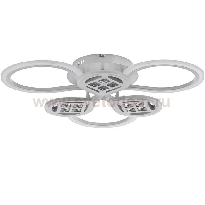 Люстра с ПДУ 1161/6WT LED 114Вт 3000-6000К диммер белый 65х45х10 см