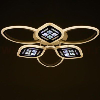 Люстра с ПДУ 1162/6WT LED 120Вт 3000-6000К диммер белый 65х45х8 см