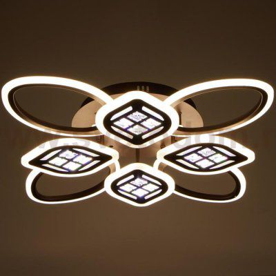 Люстра с ПДУ 1162/8CF LED 160Вт 3000-6000К диммер кофе 70х70х10 см