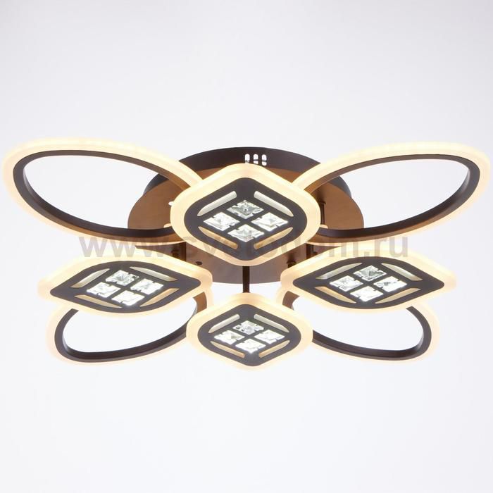 Люстра с ПДУ 1162/8CF LED 160Вт 3000-6000К диммер кофе 70х70х10 см