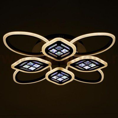 Люстра с ПДУ 1162/8CF LED 160Вт 3000-6000К диммер кофе 70х70х10 см