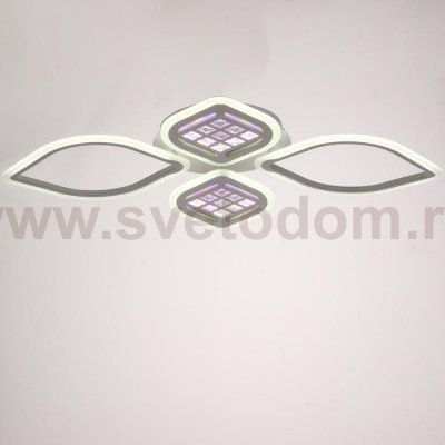 Люстра с ПДУ 1163/4WT LED 124Вт 3000-6000К диммер белый 96х69х8 см