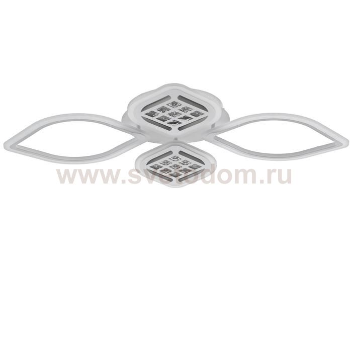 Люстра с ПДУ 1163/4WT LED 124Вт 3000-6000К диммер белый 96х69х8 см