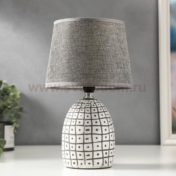 Лампа настольная 16235/1 E14 40Вт бело-серый 20х20х30 см