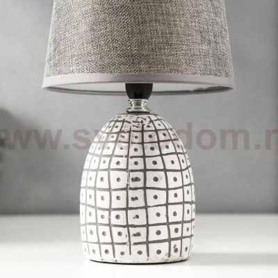 Лампа настольная 16235/1 E14 40Вт бело-серый 20х20х30 см