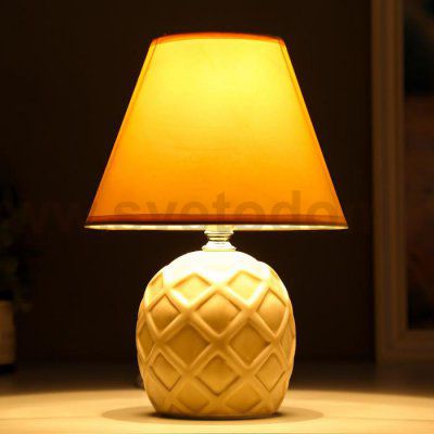 Лампа настольная 16237/1BG E14 40Вт бежевый 18х18х25 см