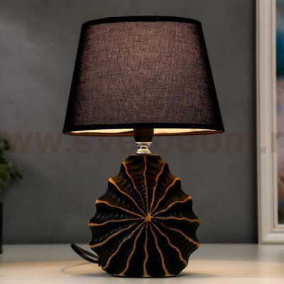 Лампа настольная 16242/1BK-GD E14 40Вт черно-золотой 15х20х31 см