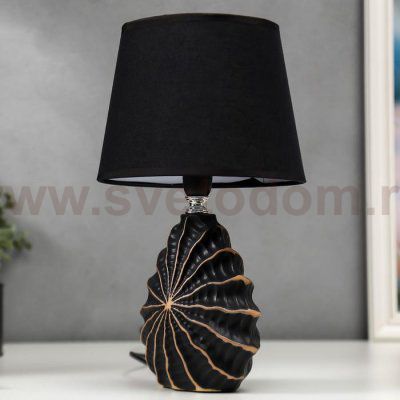 Лампа настольная 16242/1BK-GD E14 40Вт черно-золотой 15х20х31 см