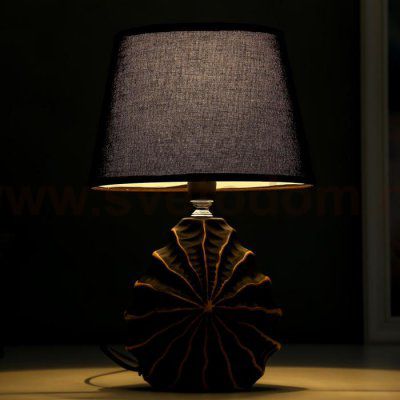 Лампа настольная 16242/1BK-GD E14 40Вт черно-золотой 15х20х31 см